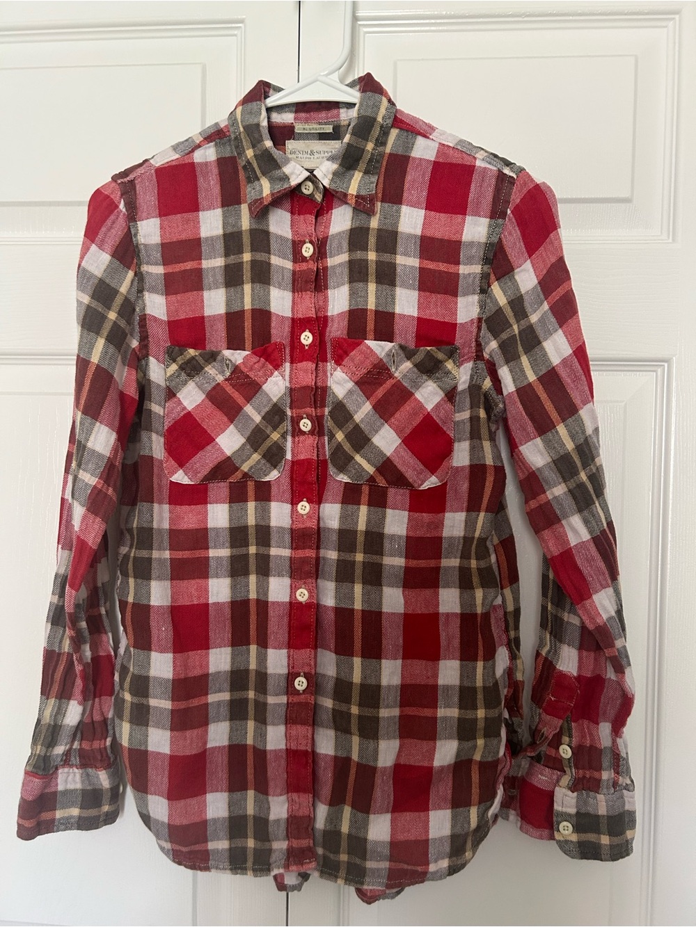 Denim & Supply Ralph Lauren Red Plaid Button-Down Shirt